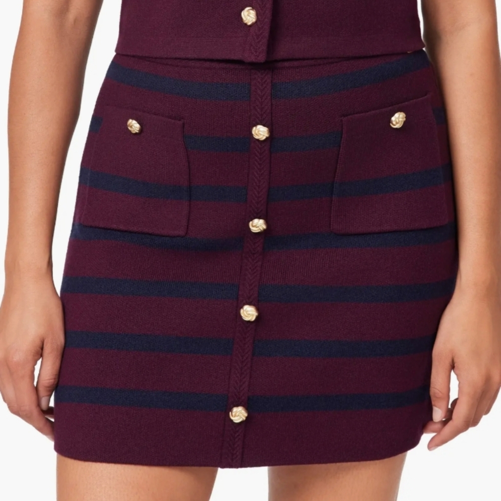 SCOTCH & SODA | Women's Winetasting/Sky Cap Striped Sweater Mini Skirt